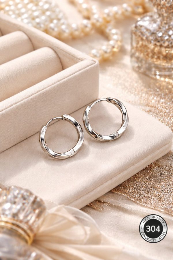 Stainless Steel Vintage Twisted Earrings