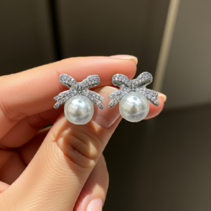 Pearl Blossom Stud Earrings